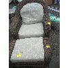 Image 2 : PATIO WICKER LIKE PATIO CHAIR & MATCHING FOOTSTOOL