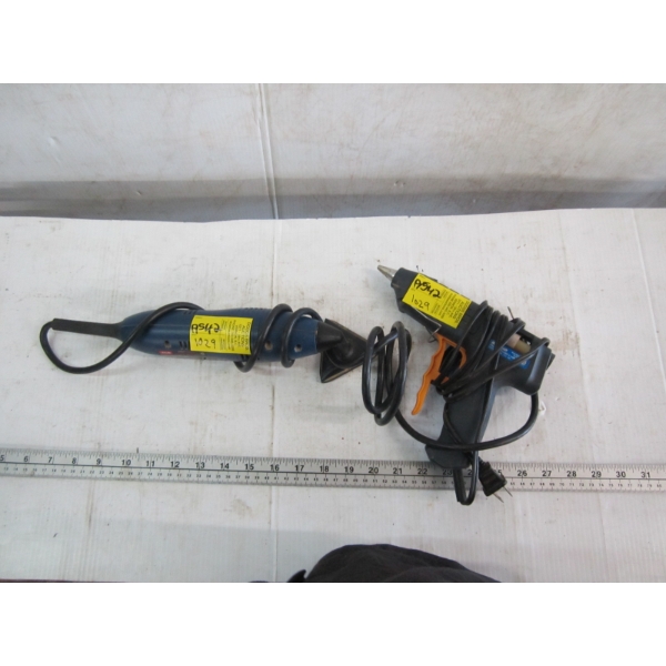 RYOBI DETAIL SANDER & A GLUE GUN