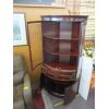 Image 2 : CURVED GLASS CORNER CABINET W/LOWER STORAGE