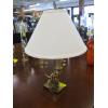 Image 1 : BRASS DESK LAMP & AN ARTIFICIAL PLANT IN BRASS POT