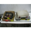 Image 1 : 3 STORAGE CONTAINERS W/ASST. CONTENTS & A BOX W/TUNE UP ANALYZER & ASST. SAWBLADES