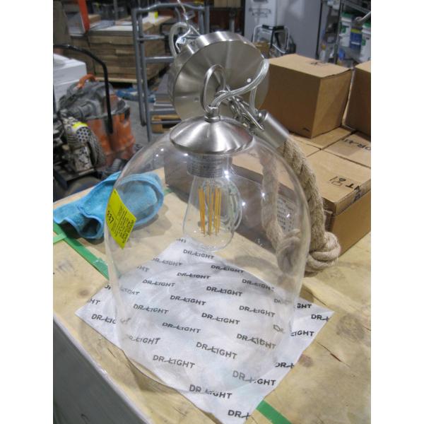 GLASS HANGING LIGHT FIXTURE