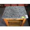 Image 2 : MARBLE TOP WOOD TABLE W/2 SHELVES
