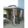 Image 2 : METAL TOP GAZEBO, APPROX. 10'X10' W/SCREENING
