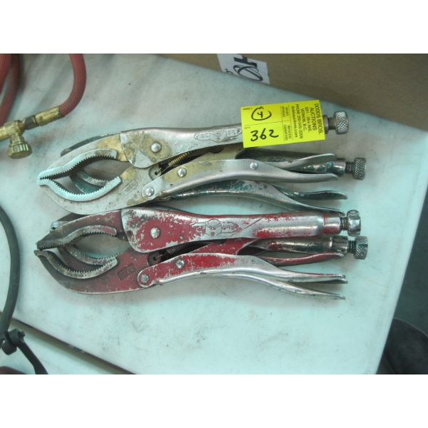 4 LG. SET OF VISE GRIP CLAMPS