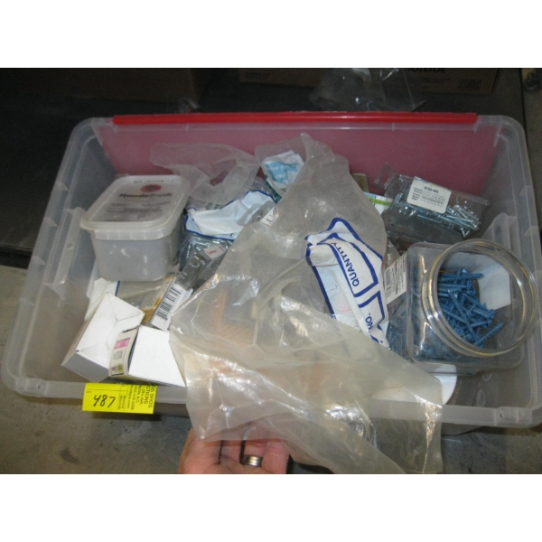 BIN OF ASST. SCREWS, ETC.
