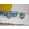 Image 2 : SET OF 12 CARNIVAL GLASS PUNCH BOWL GLASSES
