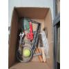Image 4 : 2 BOXES OF CAULKING, SAWS, MISC. TOOLS, ETC.