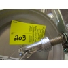 Image 3 : BRUSHED CHROME 5 LIGHT CHANDELIER - MISSING 1 SHADE