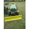 Image 2 : JOHN DEERE D100 RIDE ON MOWER W/BLADE & WINCH MOUNTED - 2 WEIGHTS ON BACK END
