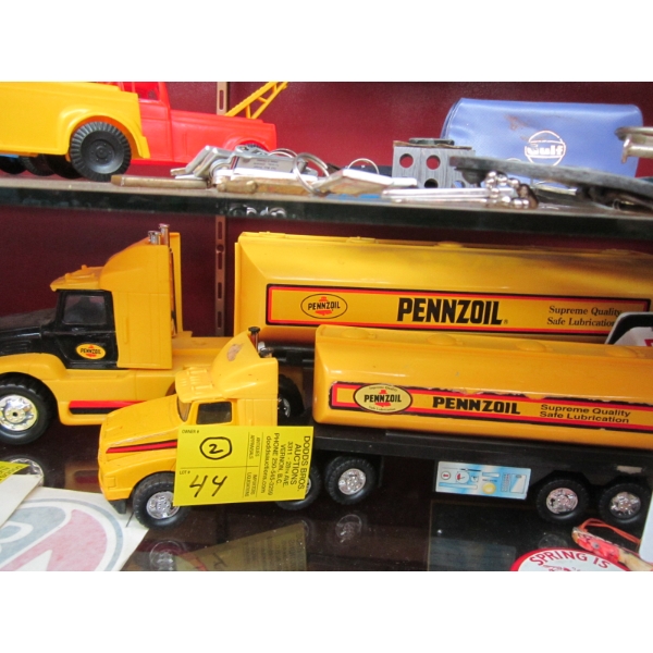 2 SEMI PENNZOIL TRUCKS
