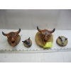 Image 1 : 4 COW SKULL FIGURINES