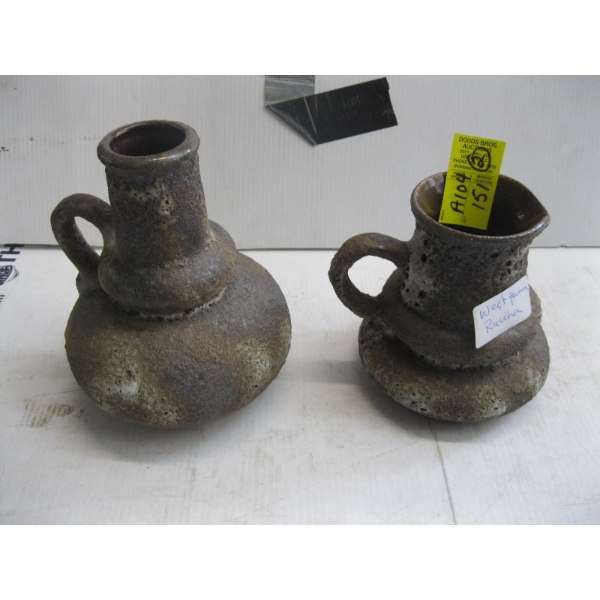 2 WEST GERMAN RUSCHA VASES