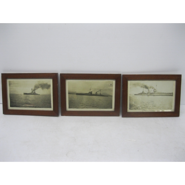 3 SM. FRAMED SHIP PHOTOS