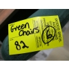 Image 3 : SET OF 6 GREEN & BRASS BASED CHAIRS