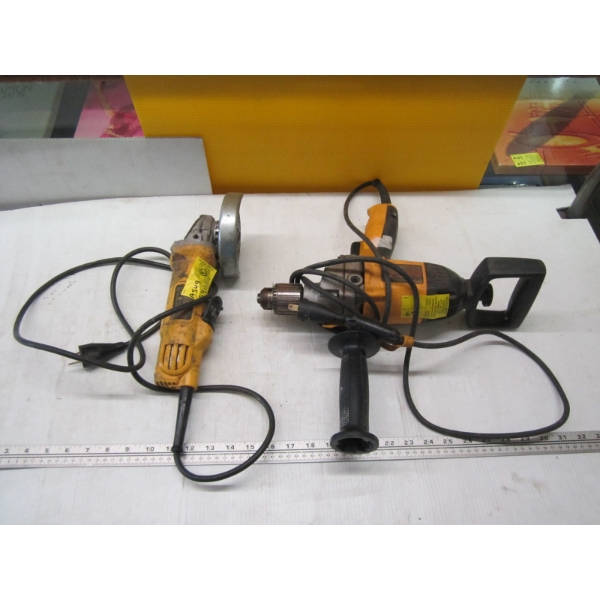 DEWALT ANGLE GRINDER & A DEWALT 1/2" ELECTRIC DRILL