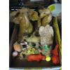 Image 2 : 2 BOXES OF MISC. BOWLING FIGURINE, CAST IRON NAPKIN HOLDERS, ELEPHANTS, ETC.