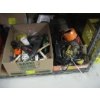 Image 1 : 2 BOXES OF MISC. DRILLS, VACUUM, TAPE, ETC.