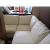 Image 4 : WHITE LEATHER SECTIONAL SOFA & LG. CENTER OTTOMAN/COFFEE TABLE