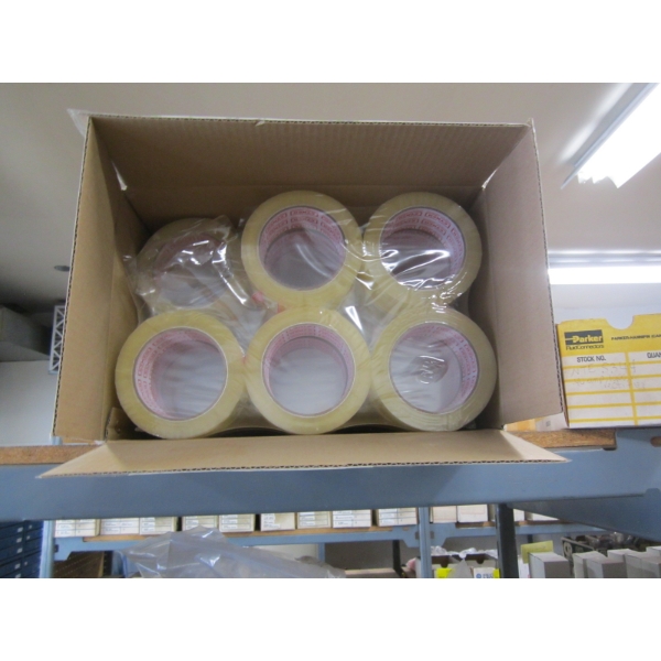 BOX OF PACKING TAPE - 1 ROLL MISSING
