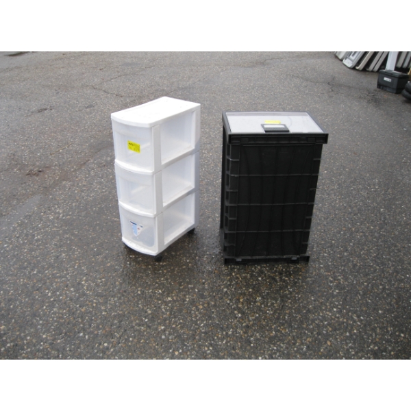 2 PLASTIC STORAGE CONTAINERS
