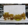 Image 1 : LG. LOT OF ASST. AMBER VINTAGE GLASSWARE