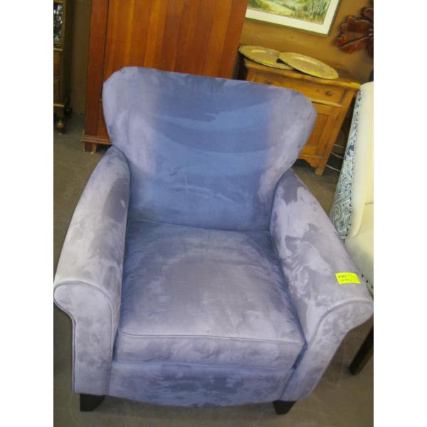BLUISH PURPLE UPHOLSTERED CHAIR