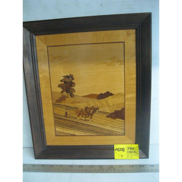 WOODEN INLAID PICTURE BY LORNE BRADLEY - MULTIPLE WOODS FROM AROUND THE WORLD