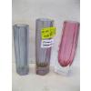 Image 1 : 2 PURPLE & 1 PINK MURANO SOMMERSO VASES