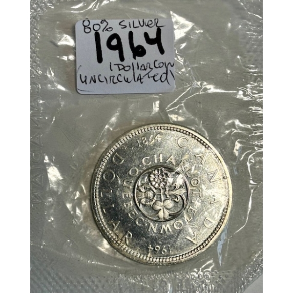 1967 CDN SILVER $1 COIN - 80% SILVER