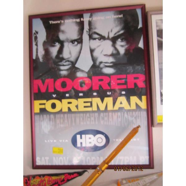 MOORE VS. FOREMAN HEAVYWEIGHT FIGHT POSTER