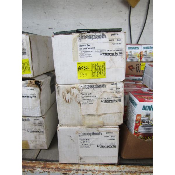 3 BOXES OF TIERRA SOL TILE - GLASS SPLASH PATINA