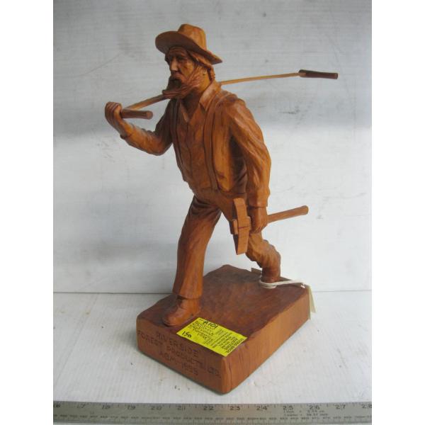 WEST COAST PIONEERS CARVED FIGURINE BY ELMER SCHULTER