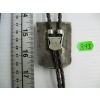 Image 3 : SILVER W/2 TURQUOISE STONES BOLO TIE, UNMARKED
