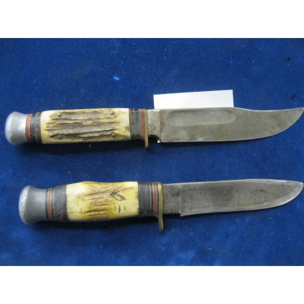 2 BONE HANDLED KNIVES
