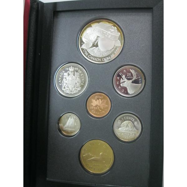 1996 CDN COIN SET - $1 COIN IS 92.5% SILVER