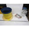 Image 1 : MISC. CANDLEHOLDER, PLASTIC POTS & A COOKIE MAKER