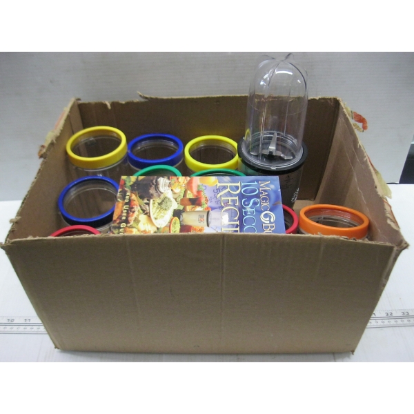 MAGIC BULLET MIXER W/ASST. CONTAINERS & RECIPE BOOK