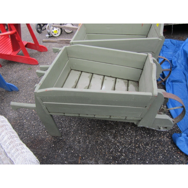 WOODEN WHEELBARROW