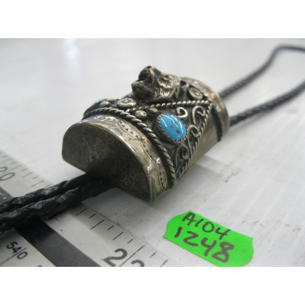 SILVER & TURQUOISE NAVAJO TIE