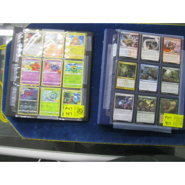 1 BINDER OF POKEMON CARDS & 1 BINDER OF MAGIC CARDS