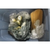 Image 3 : BIN OF MISC. PICTURES, SM. COLLECTABLE GLASSWARE & A CEILING FAN
