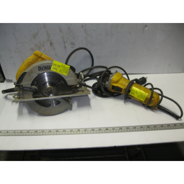 DEWALT CORDED ANGLE GRINDER & CIRCULAR SAW