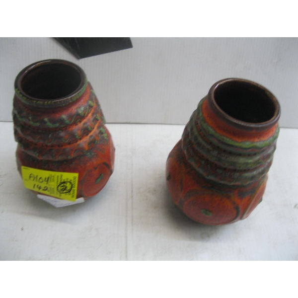 2 WEST GERMAN POTTERY VASES