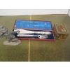 Image 1 : METAL FIGURINE, TIN & A FISH KNIFE FORK SET