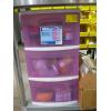 Image 1 : 3 TIER PLASTIC CONTAINER W/MISC. ITEMS: CUPCAKE LINERS, SPRINKLES, ETC.