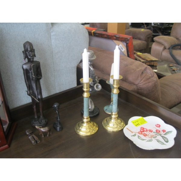 MISC. FIGURINES, CANDLEHOLDERS, ETC.