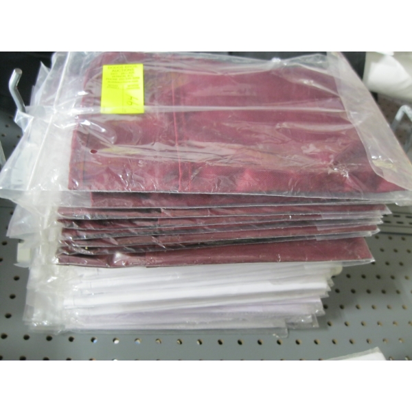WHITE & MAROON 1/2 APRONS
