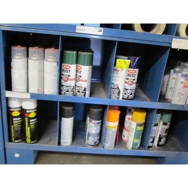 8 CUBBIES W/SPRAY PAINT
