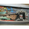 Image 2 : WOODEN TOTE W/MISC. TOOLS, ETC.